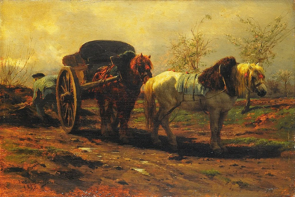Due cavalli davanti a un carro, 1852 - Amsterdam Museum